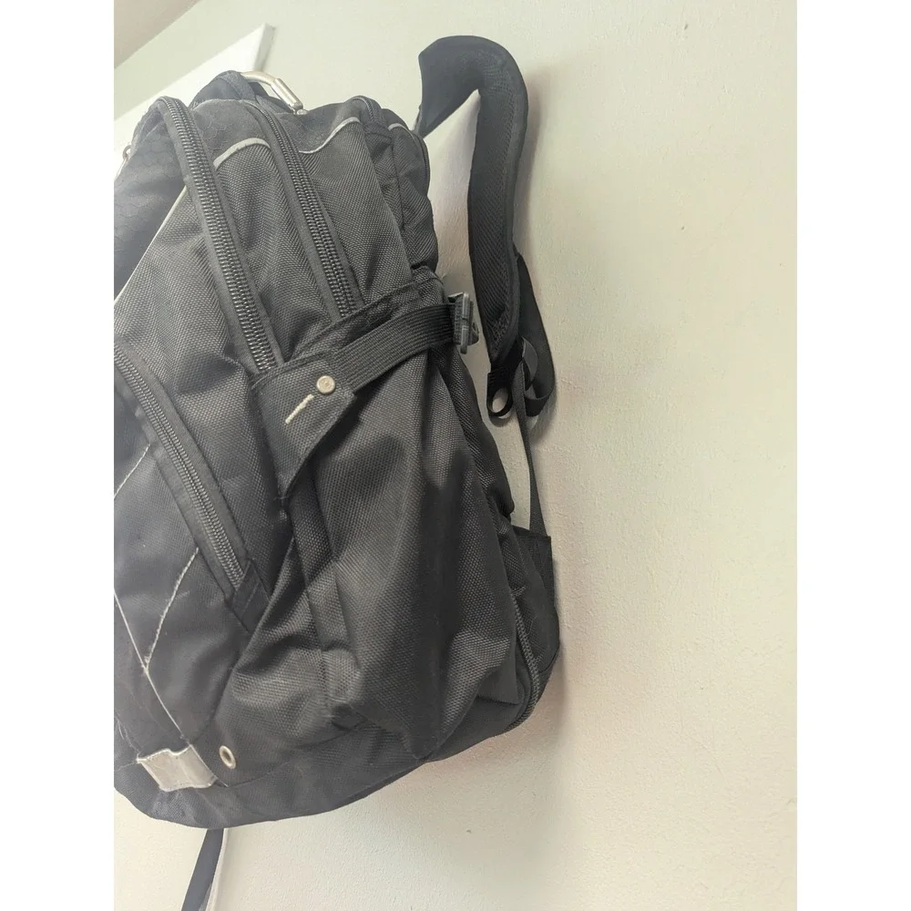 High Sierra Backpack Padded Black Book Travel Work School Camping Bag